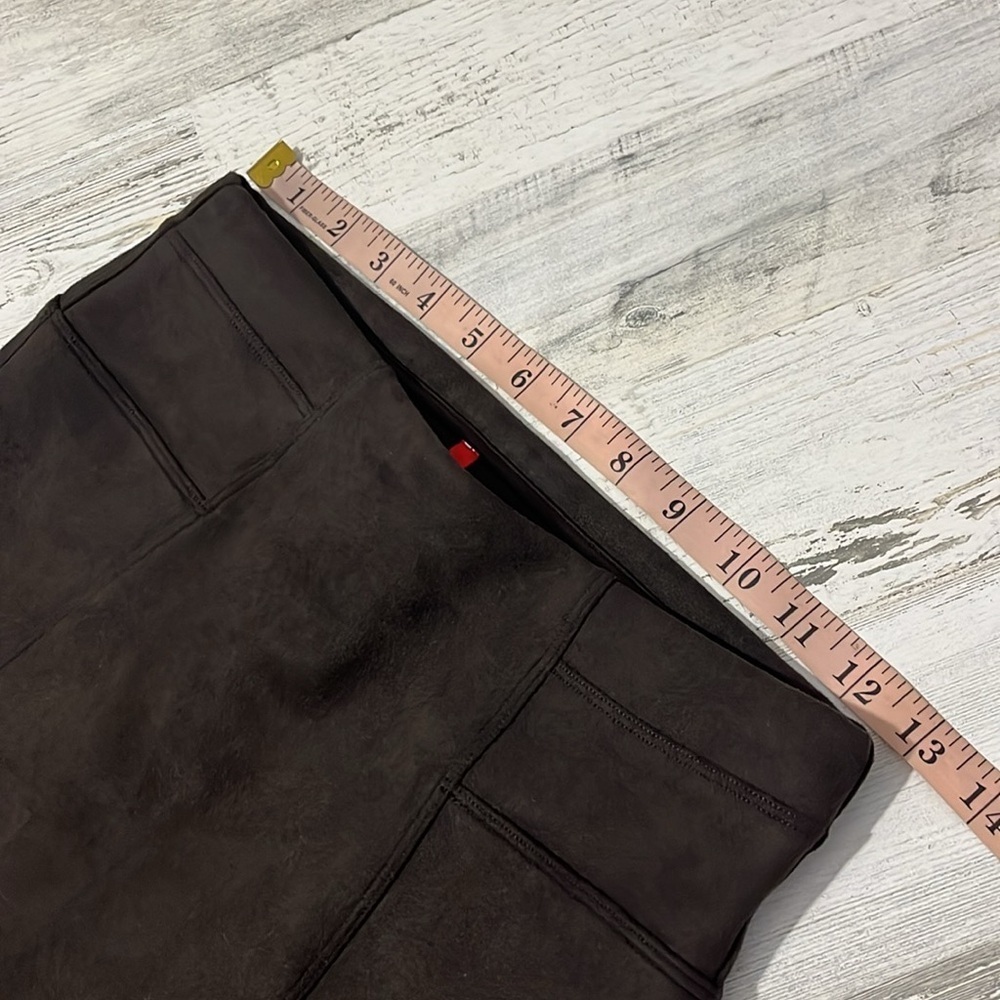 Spanx Chocolate Brown Faux Suede Leggings Size Small - Picture 11 of 13